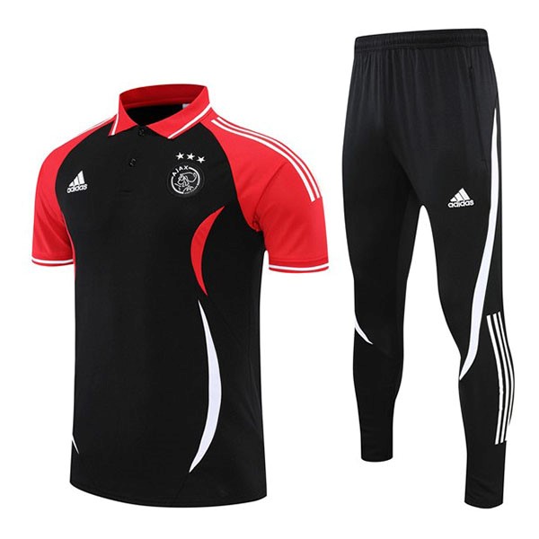 Polo Ajax Conjunto Completo 2022-23 Negro Rojo